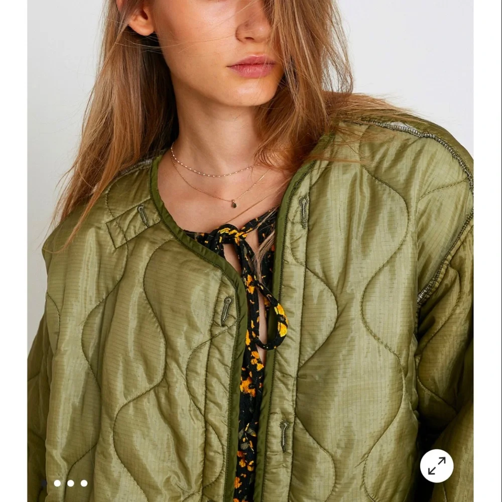 NWOT Olive Quilted Women's Jacket - Picture 6 of 10